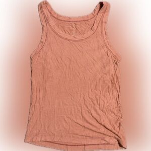 American Eagle Outfitters Ribbed Tank Top - Peach